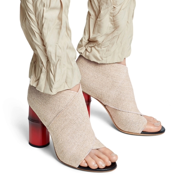 Acne Studios Red Bamboo Heels - Picture 6 of 7